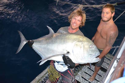 Giant Trevally at Swain Reefs with Carlo Charters